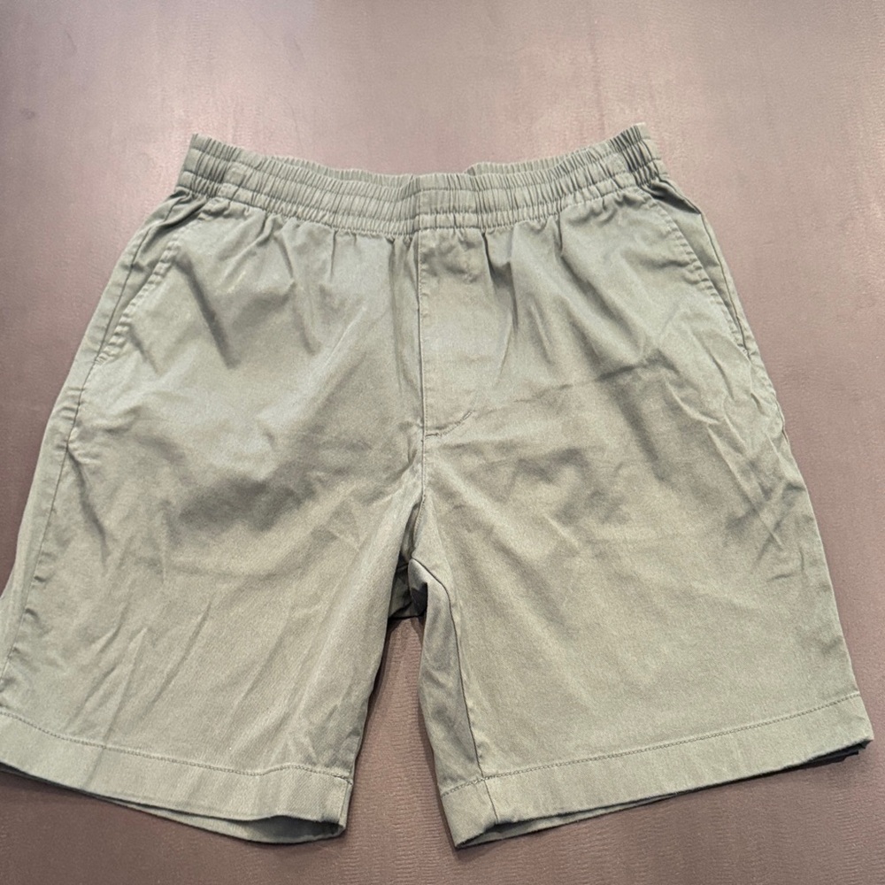 Uniqlo Men's Olive Flat Front Shorts